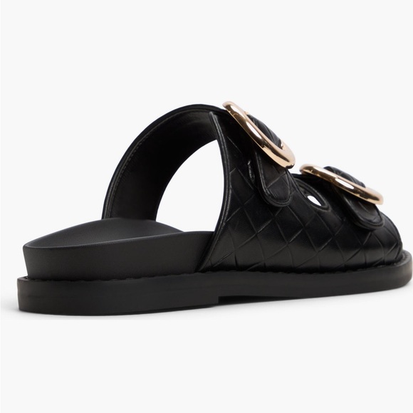 ALDO CALL IT SPRING BLACK SANDALS SIZE 7 NEW - Picture 4 of 4